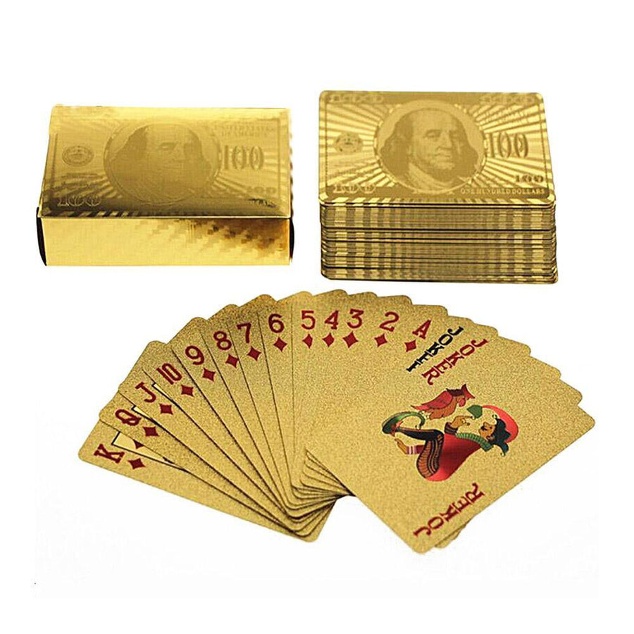 $100 Gold Playing Cards - Kitty Hawk Kites Online Store