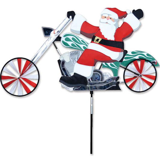 37" Chopper Motorcycle Spinner - Santa