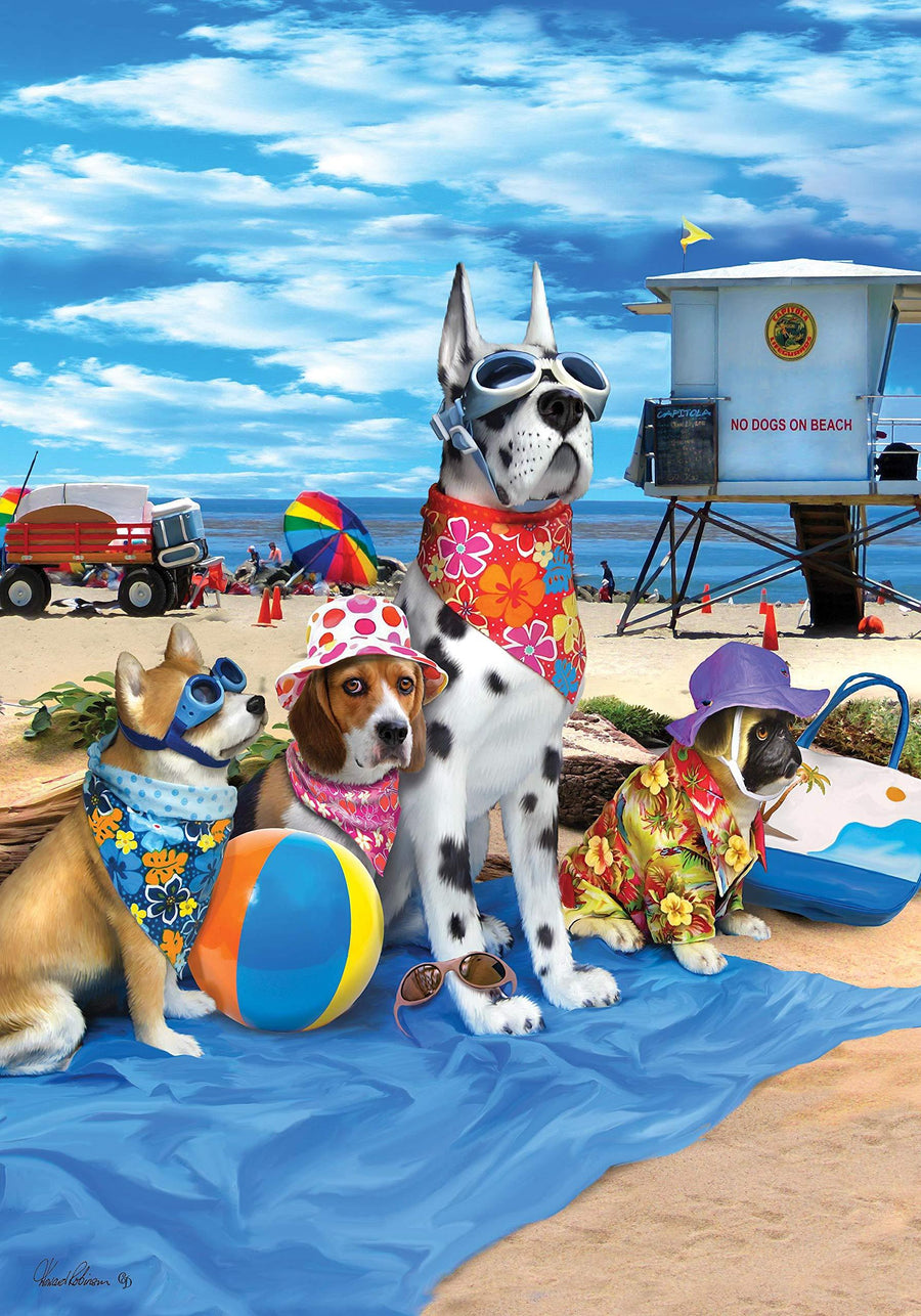 Dogs on the Beach Garden Flag - Kitty Hawk Kites Online Store