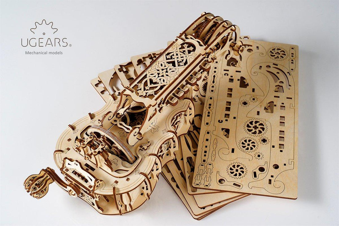 UGears 3D Mechanical Hurdy-Gurdy Musical Instrument Kit - Kitty Hawk Kites Online Store