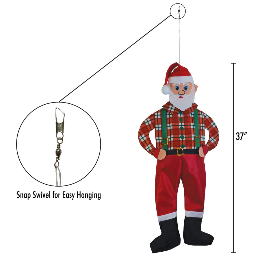 In the Breeze - Hypster Santa 3D Windsock