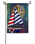 Nautical Collage Garden Linen Flag - Kitty Hawk Kites Online Store