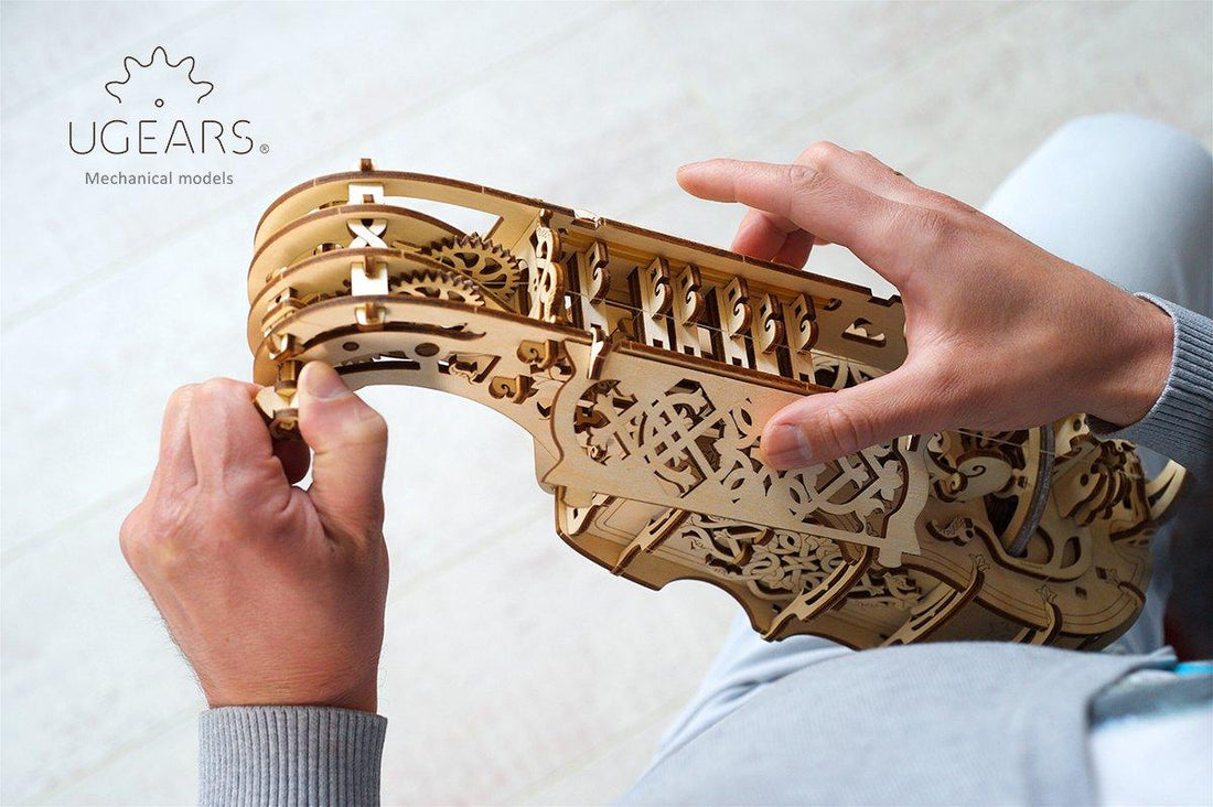 UGears 3D Mechanical Hurdy-Gurdy Musical Instrument Kit - Kitty Hawk Kites Online Store