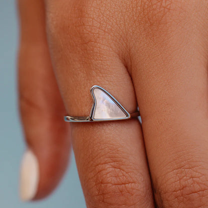 Mother Of Pearl Shark Fin Ring - Kitty Hawk Kites Online Store