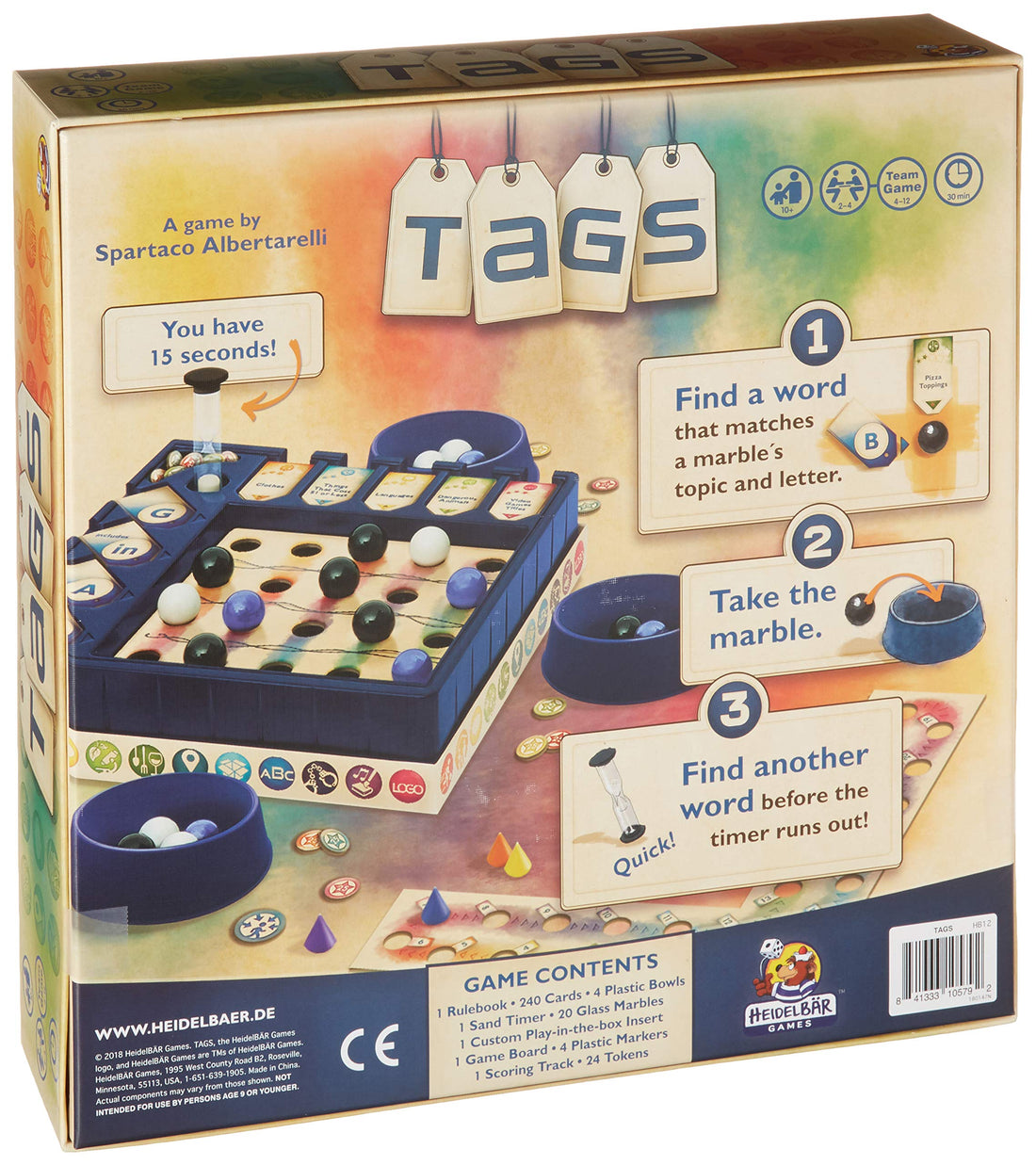 Tags Board Game - Thrilling Party Game with 15 sec. turns