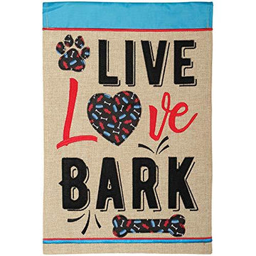 Live Love Bark Applique Garden Flag - Kitty Hawk Kites Online Store