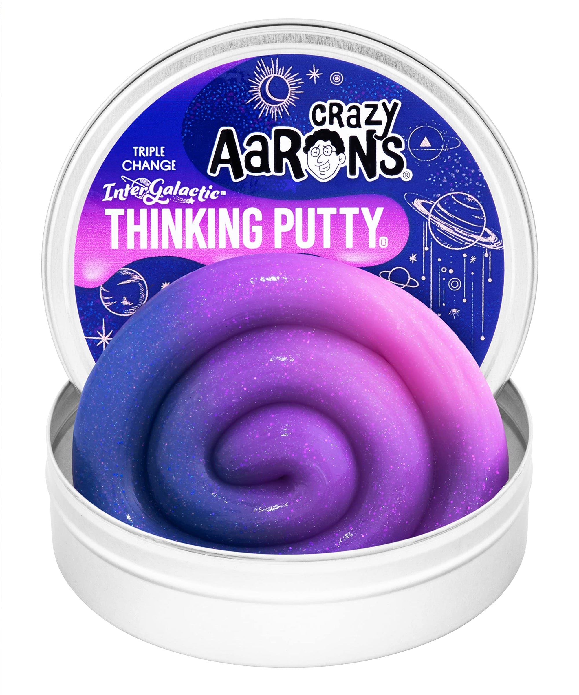 Crazy Aaron&#39;s Thinking Putty - Intergalactic Triple Color Changing Putty