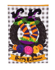 Evergreen Flag Witch Wreath Garden Burlap Flag - Kitty Hawk Kites Online Store