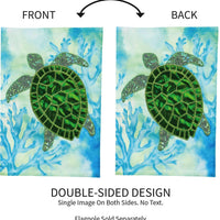 Sea Turtle Summer Linen Garden Flag - Kitty Hawk Kites Online Store
