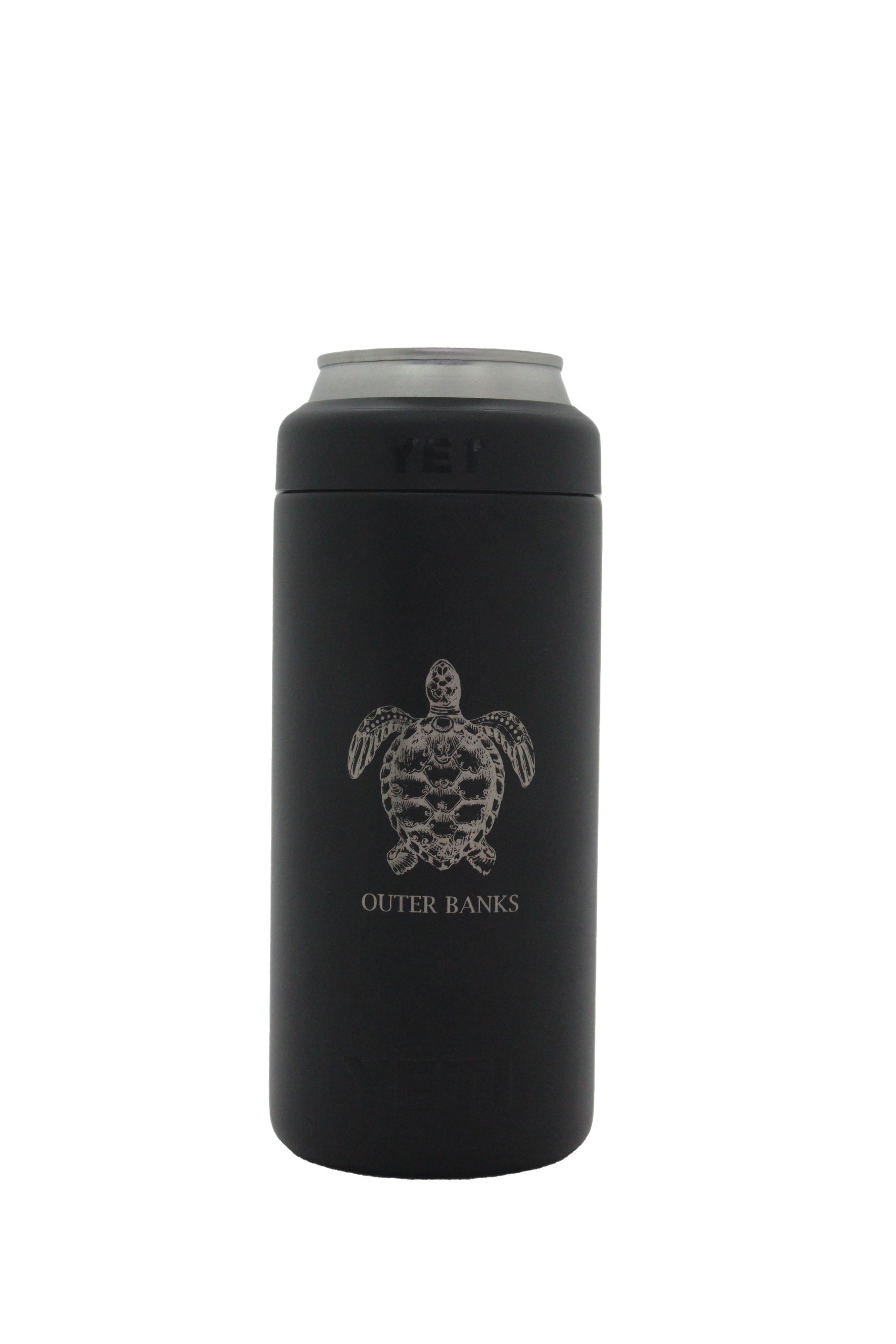 YETI RAMBLER® 12 OZ COLSTER® SLIM CAN COOLER - OBX ENGRAVED TURTLE