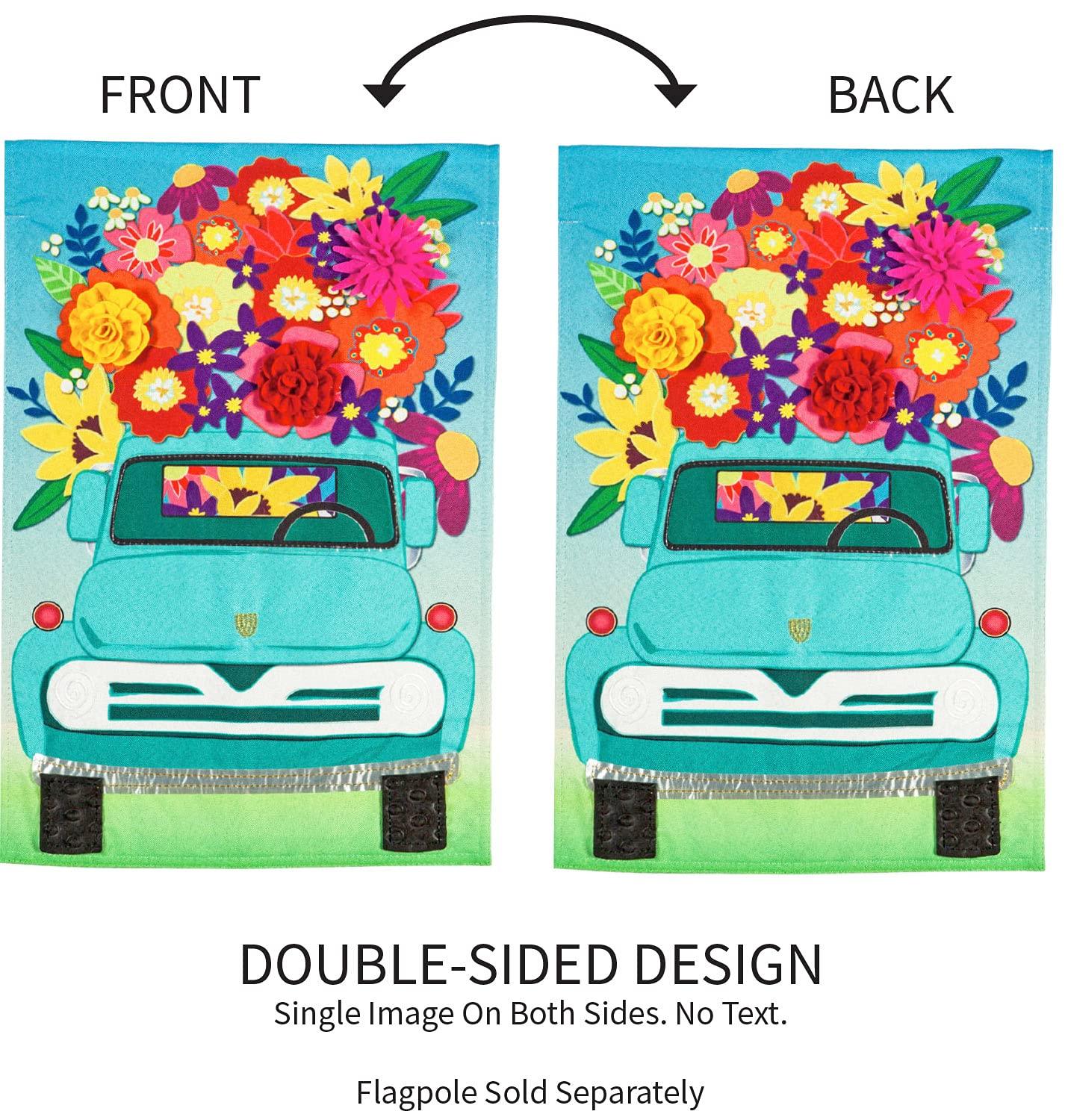 Mint Flower Truck Garden Flag - Kitty Hawk Kites Online Store