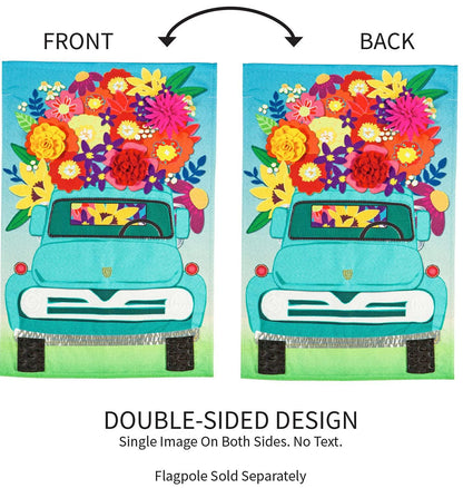 Mint Flower Truck Garden Flag - Kitty Hawk Kites Online Store