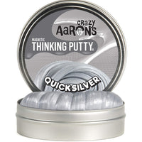 Crazy Aaron's Thinking Putty 4in. Tin (3.2 oz) Quicksilver - Magnetic Putty - Kitty Hawk Kites Online Store
