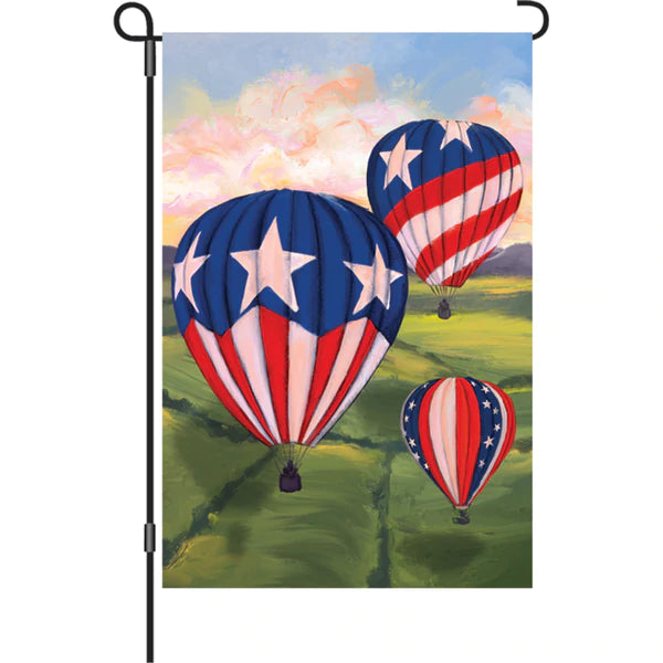 Patriotic Hot Air Balloons Garden Flag - Kitty Hawk Kites Online Store