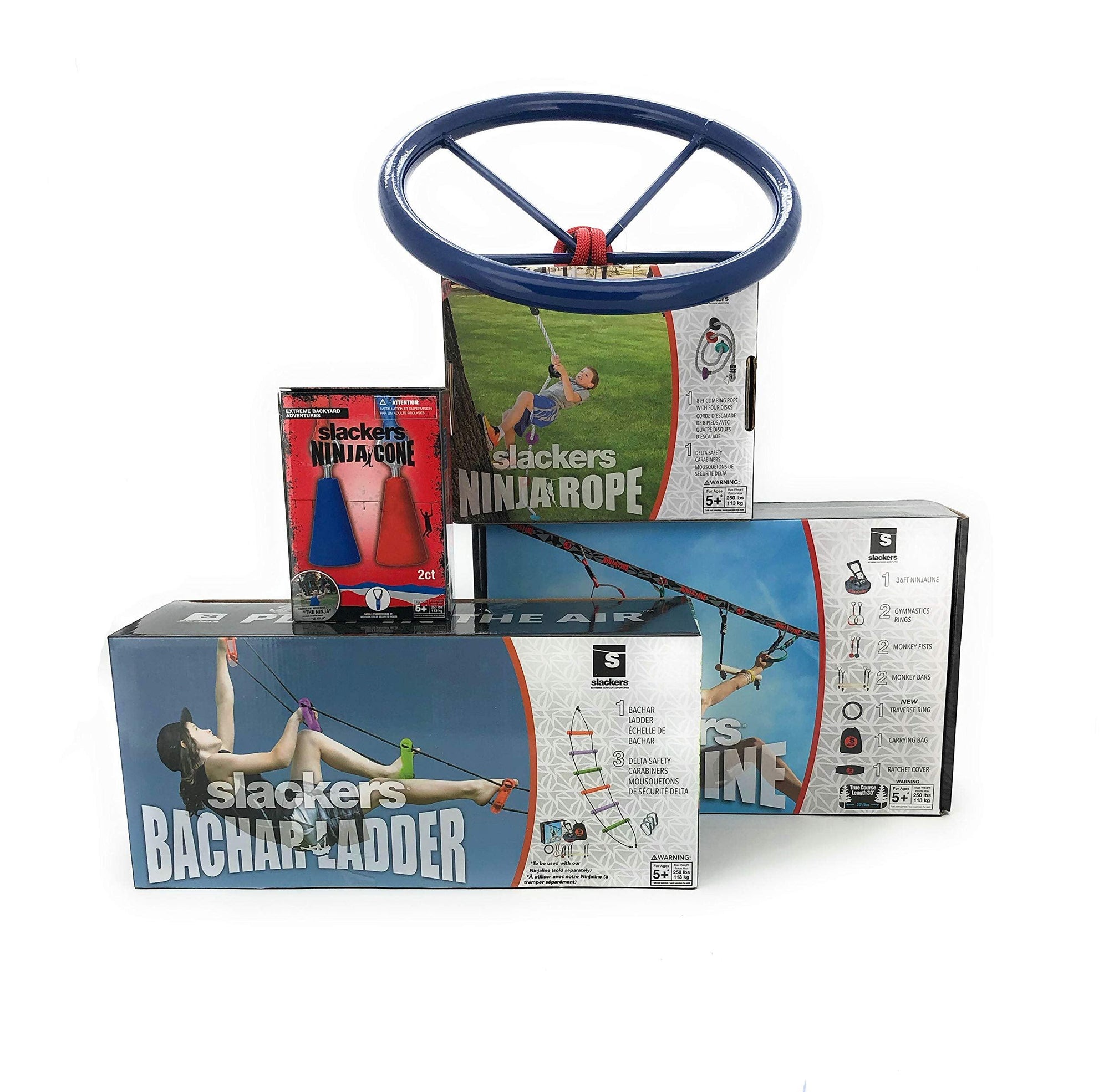 Slackers NinjaLine Mega Bundle Intro Kit + Bonus Obstacles - Kitty Hawk Kites Online Store