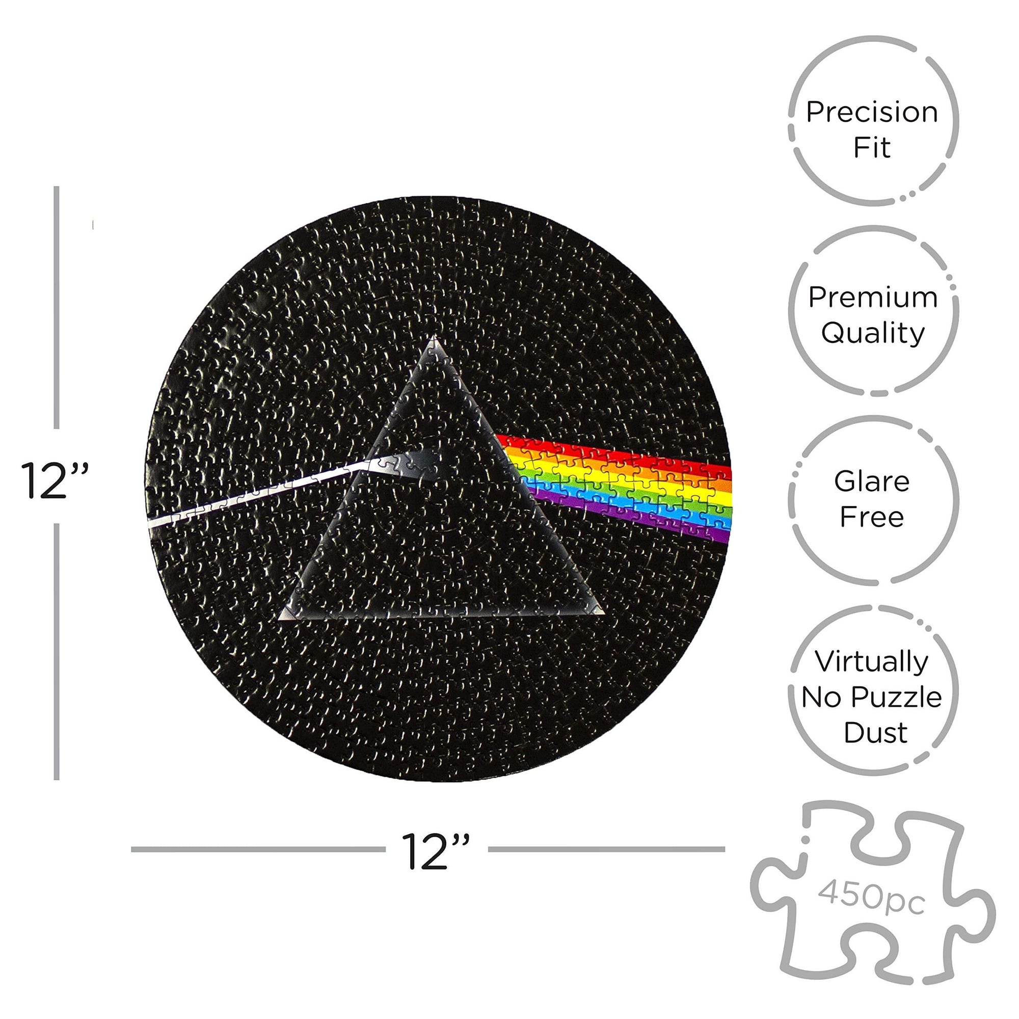 Pink Floyd Dark Side Record Disc Puzzle - 450 Piece Jigsaw Puzzle - Kitty Hawk Kites Online Store