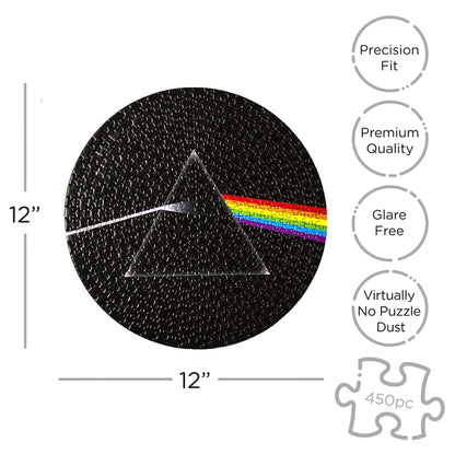 Pink Floyd Dark Side Record Disc Puzzle - 450 Piece Jigsaw Puzzle - Kitty Hawk Kites Online Store