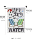 Life is Better on The Water Garden Burlap Flag - 13 x 1 x 18 Inches - Kitty Hawk Kites Online Store