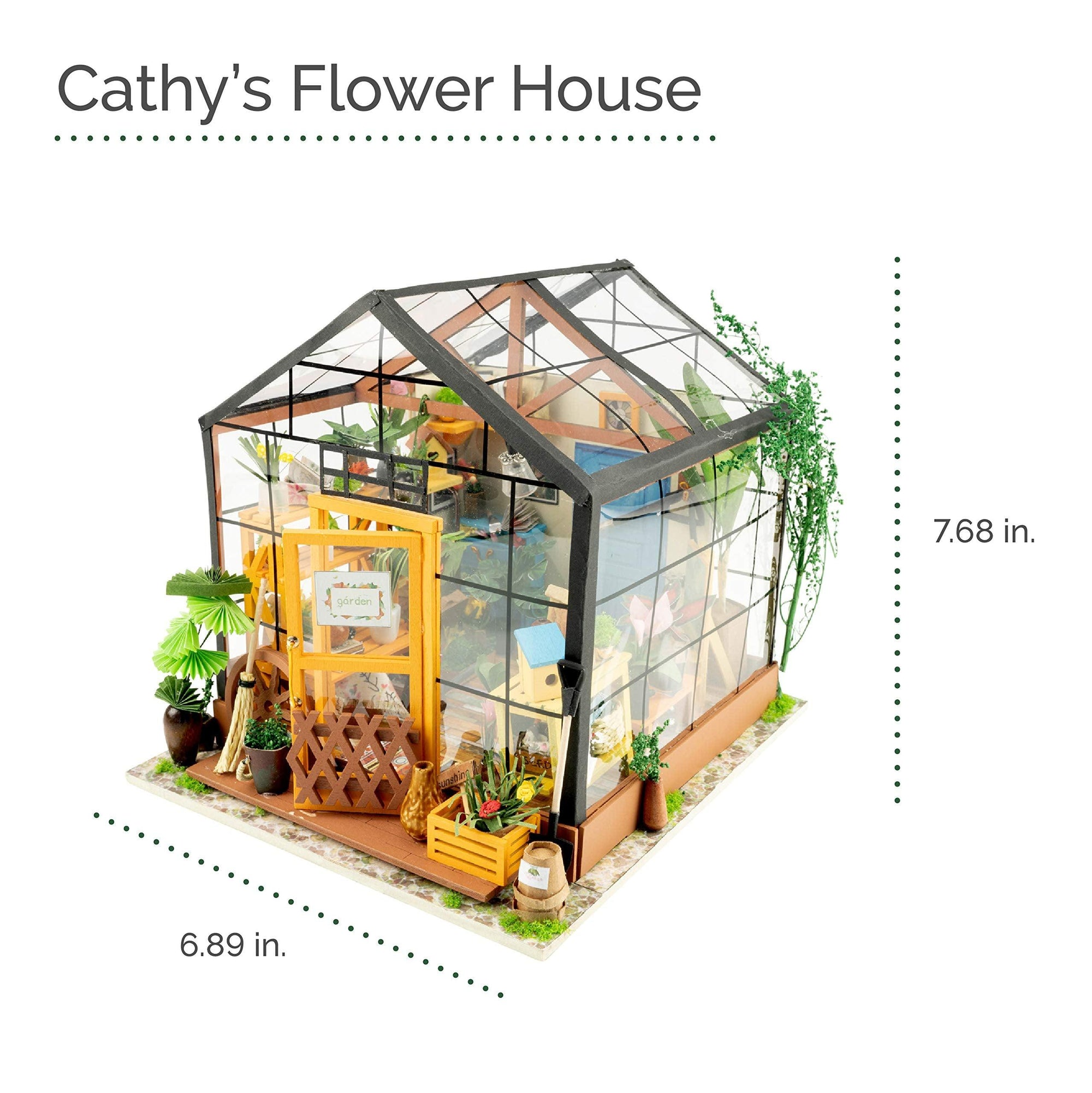 Cathy&#39;s Flower House Miniature Wooden Dollhouse - Kitty Hawk Kites Online Store