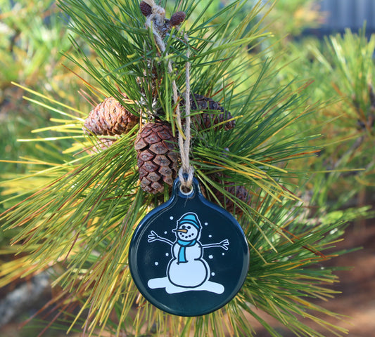Life is good evergreen snowman ornament