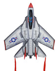 WindNSun Supersized Fighter Jet Nylon Kite w/ 3D Cockpit, 57 Inches Wide