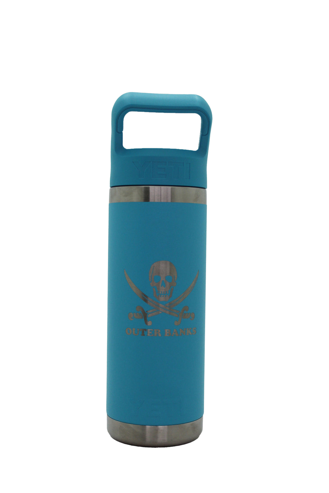 YETI RAMBLER® 18 OZ WATER BOTTLE WITH COLOR-MATCHED STRAW CAP - OBX ENGRAVED