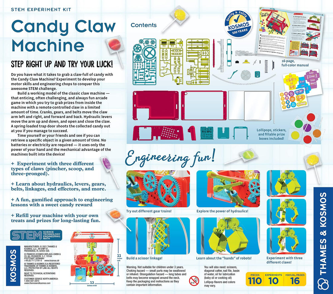 Candy Claw Machine STEM Experiment Maker Lab - Kitty Hawk Kites Online Store