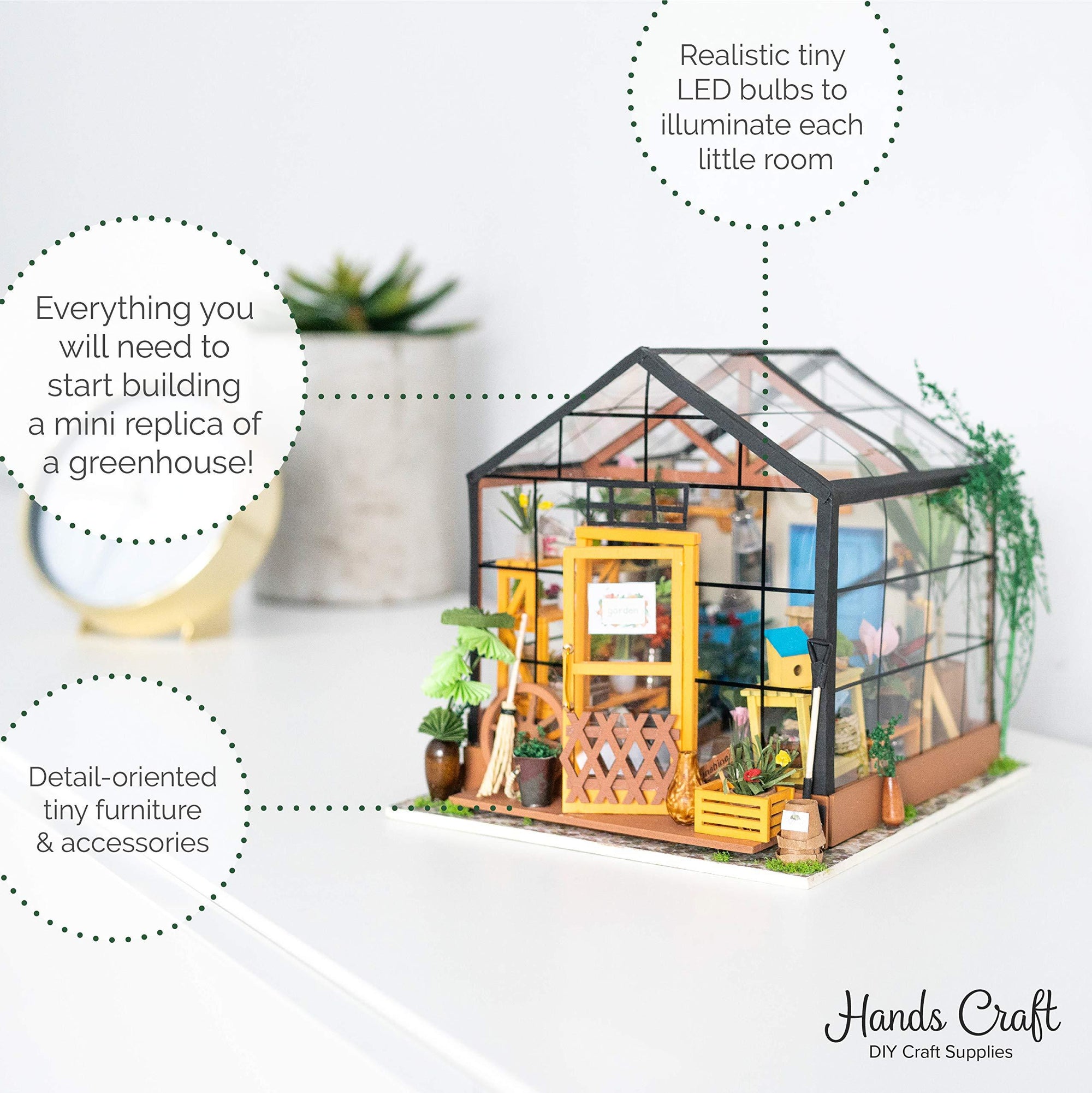 Cathy&#39;s Flower House Miniature Wooden Dollhouse - Kitty Hawk Kites Online Store