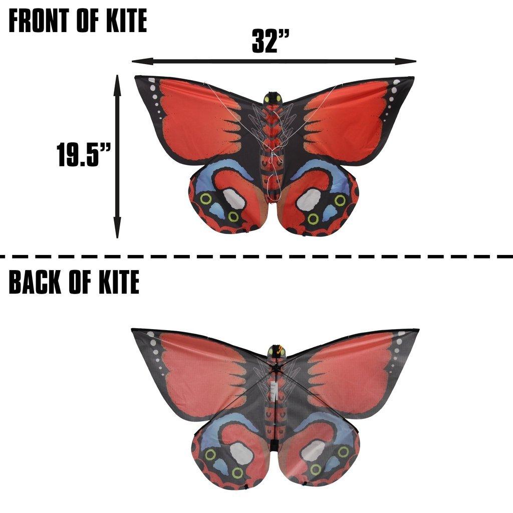 Butterfly Indian Red Nylon Kite, 32 Inches Wide - Kitty Hawk Kites Online Store