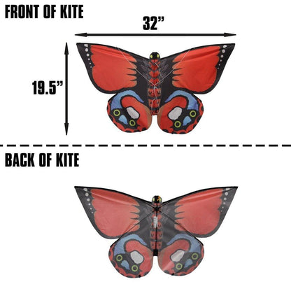 Butterfly Indian Red Nylon Kite, 32 Inches Wide - Kitty Hawk Kites Online Store