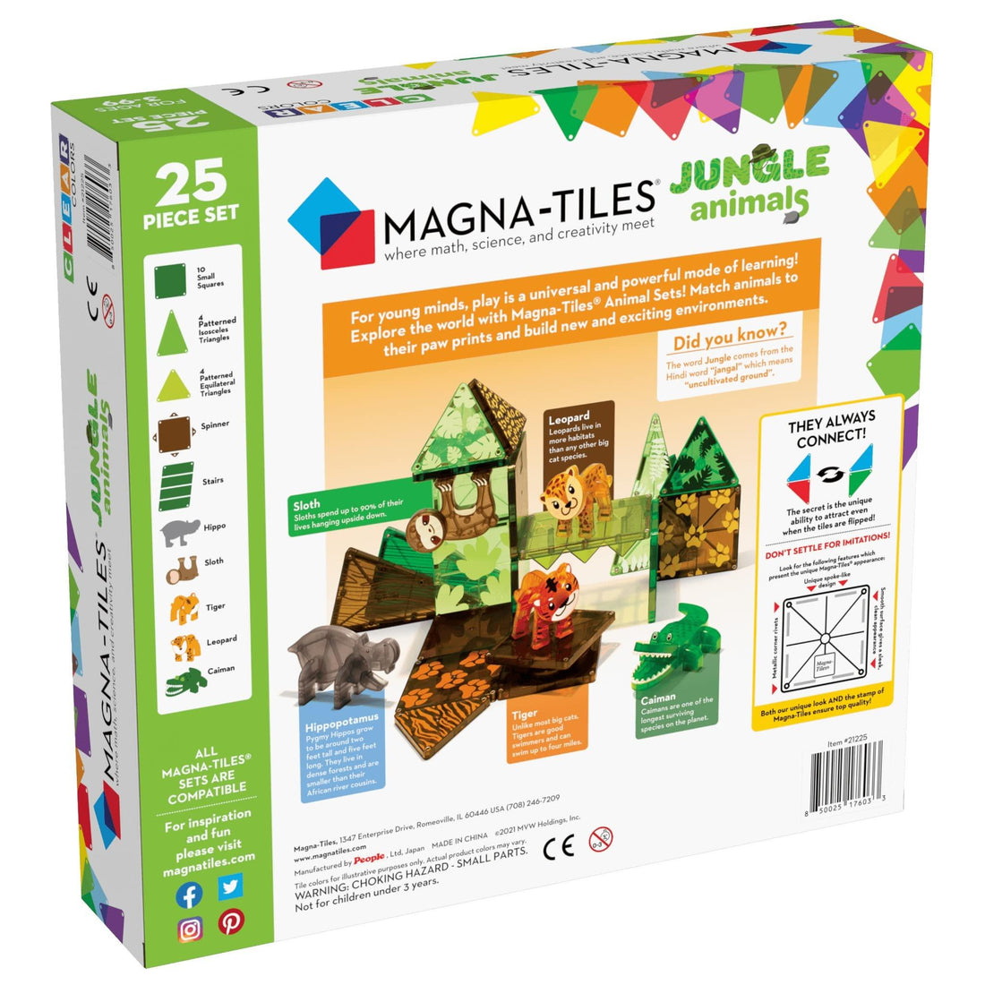 Magna-Tiles® Jungle Animals 25 Piece Set - Kitty Hawk Kites Online Store