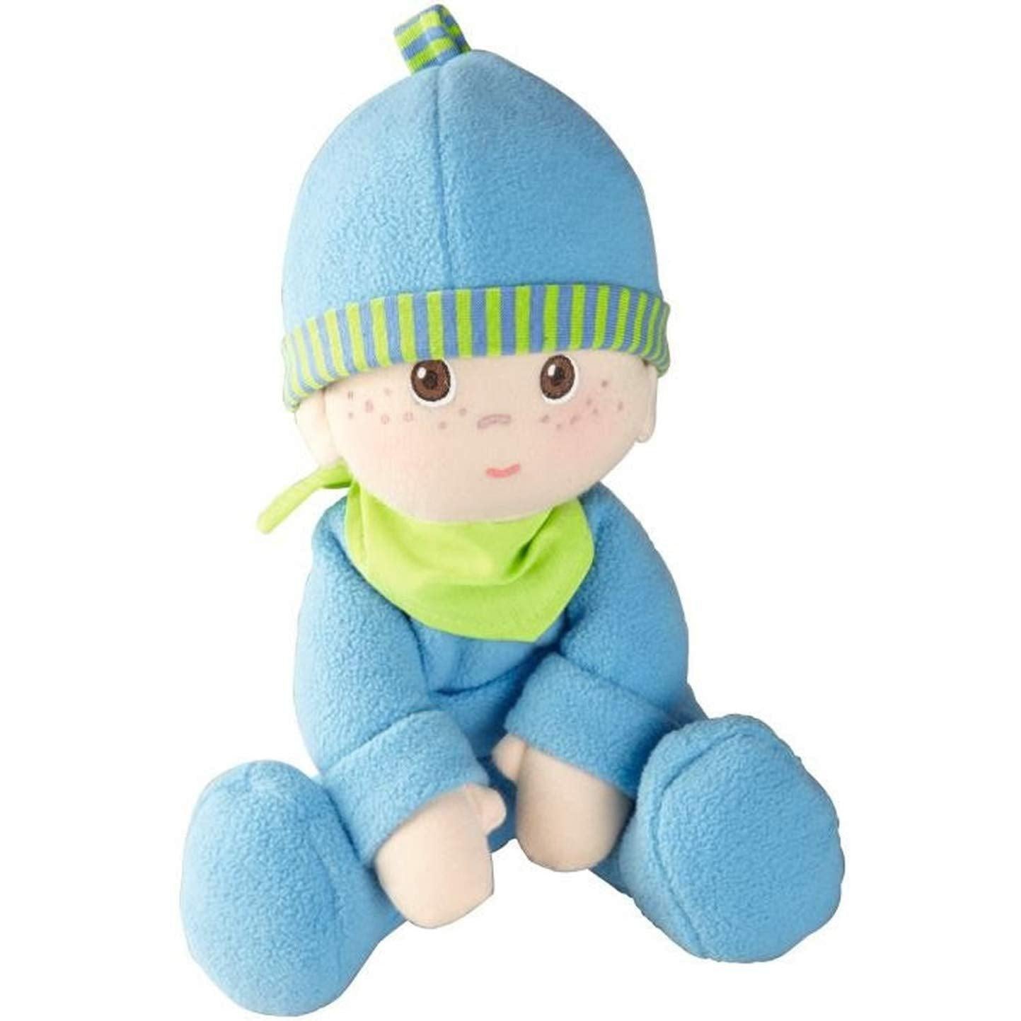 HABA Snug-up Doll Luis 8" First Boy Baby Doll - Machine Washable for Ages Birth and Up - Kitty Hawk Kites Online Store