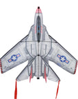 WindNSun Supersized Fighter Jet Nylon Kite w/ 3D Cockpit, 57 Inches Wide