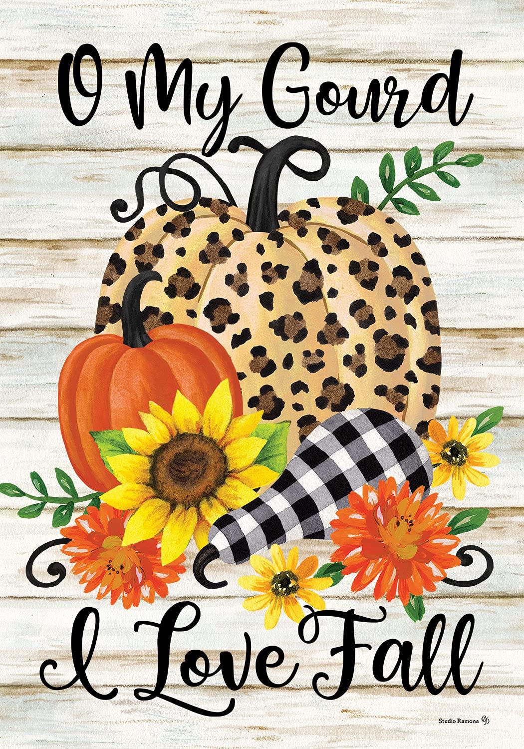 Oh My Gourd Garden Flag