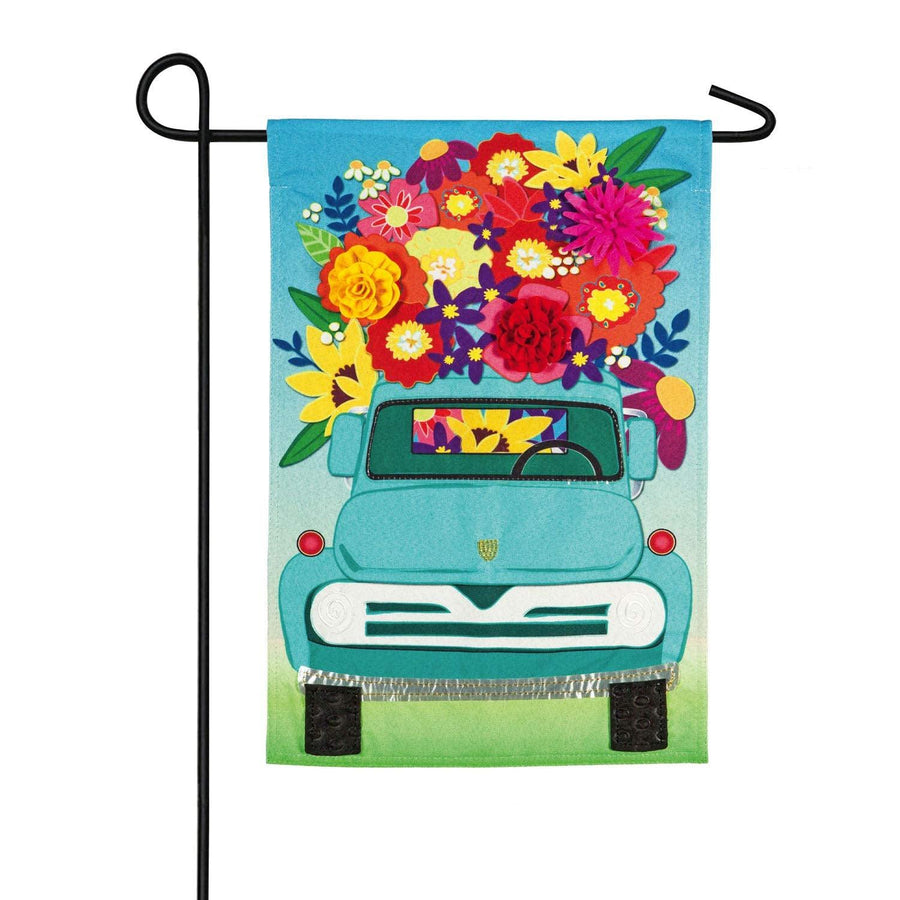 Mint Flower Truck Garden Flag - Kitty Hawk Kites Online Store