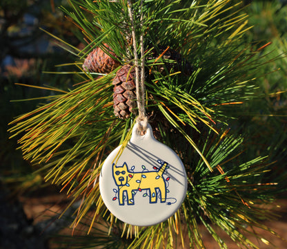 Life is good Light Grey Rocket Ornament