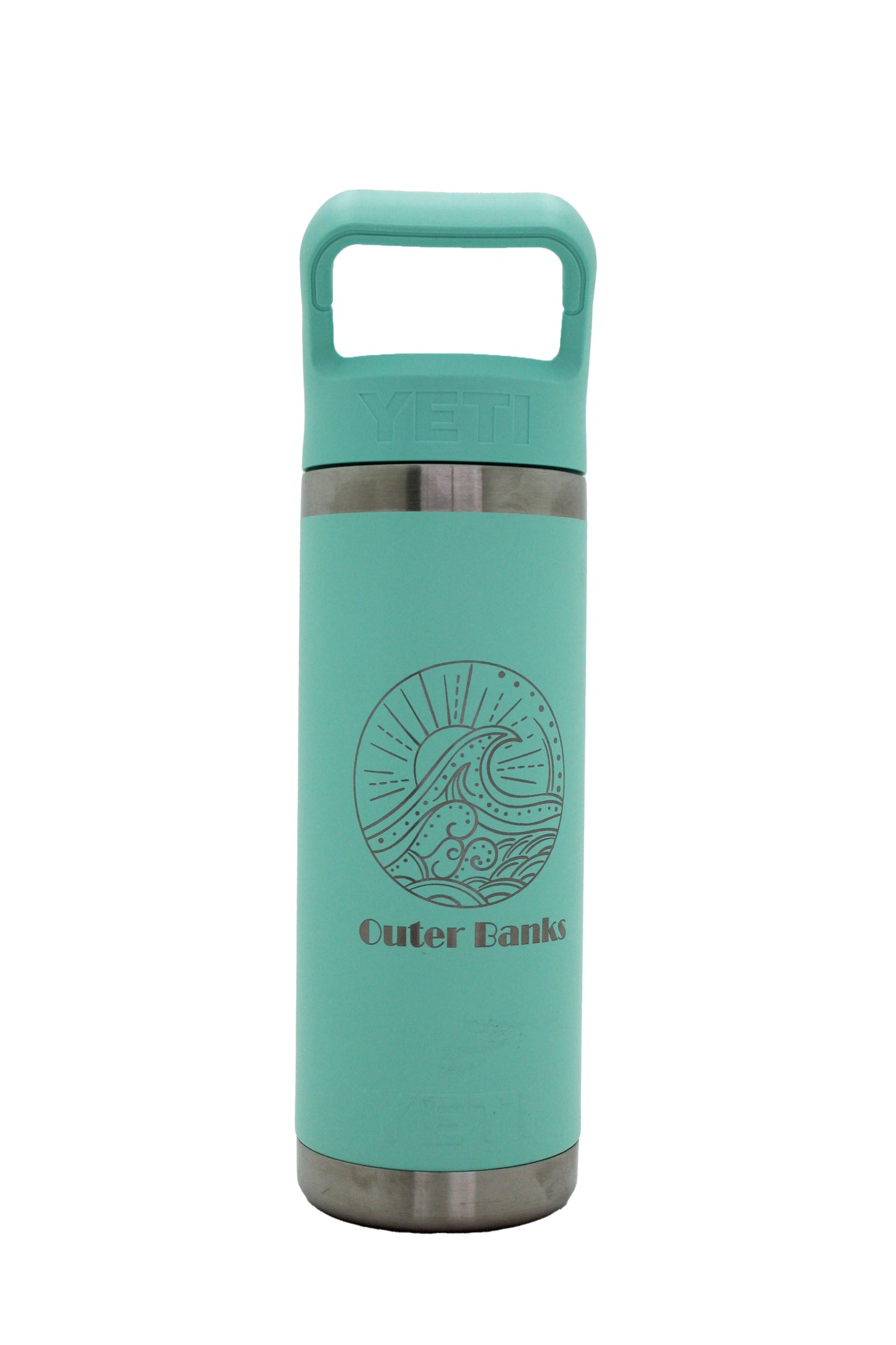 YETI RAMBLER® 18 OZ WATER BOTTLE WITH COLOR-MATCHED STRAW CAP - OBX ENGRAVED