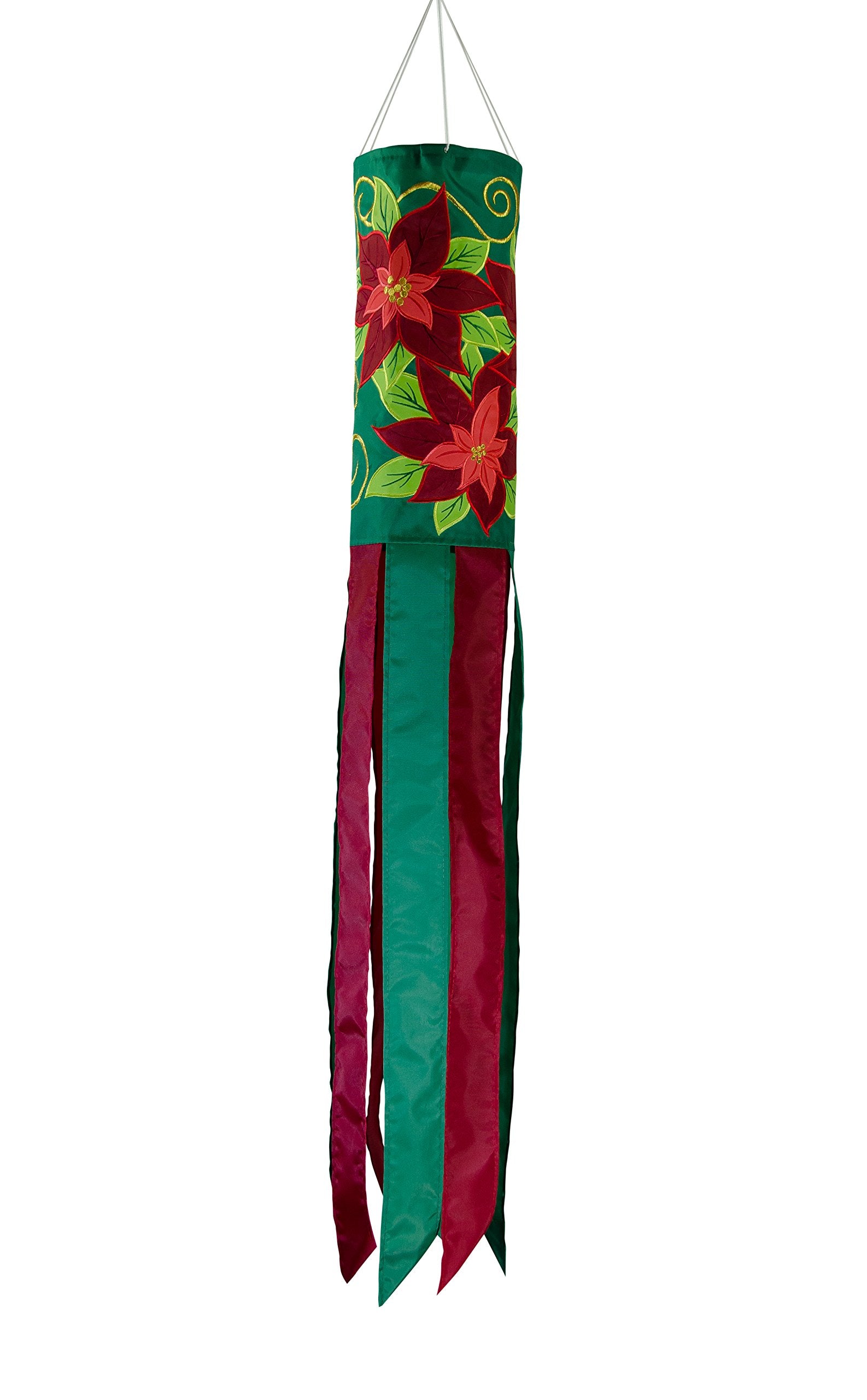 In the Breeze - Poinsettia Holiday Windsock