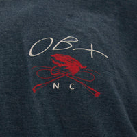 OBX AMERICAN FISHING TEE HBL/LG Outer Banks American Fishing Tee - Heather Navy - Kitty Hawk Kites Online Store