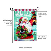 Santa Claus Is Coming Suede Garden Flag - Kitty Hawk Kites Online Store