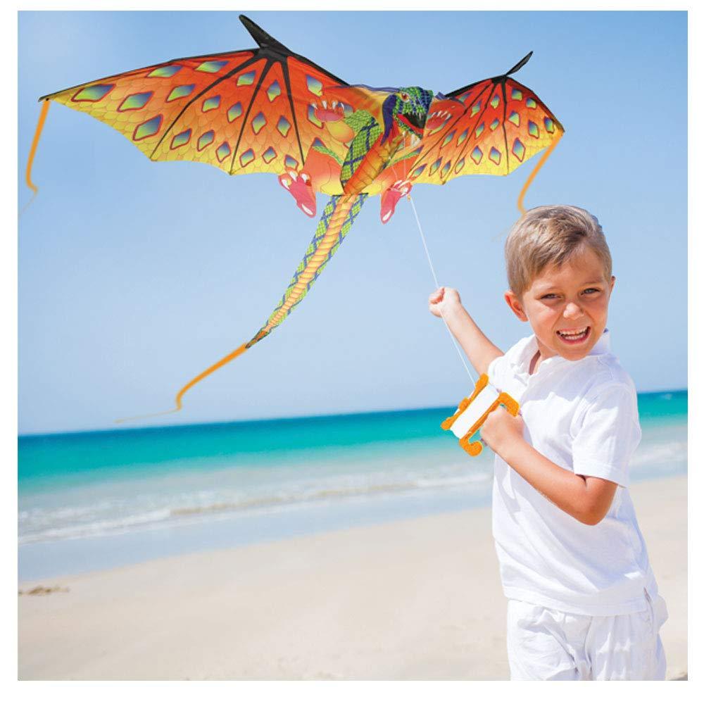 Brainstorm 76in 3D Dragon Yellow & Orange - Kitty Hawk Kites Online Store