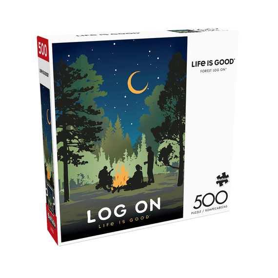 Life Is Good LOG On Forest 500 PC Puzzle - Kitty Hawk Kites Online Store