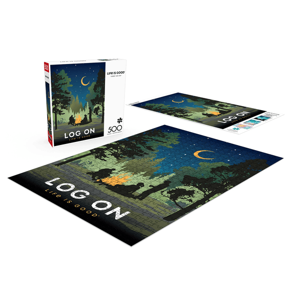 Life Is Good LOG On Forest 500 PC Puzzle - Kitty Hawk Kites Online Store