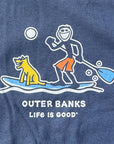 Life Is Good Outer Banks Jake & Rocket Stand Up Paddle Board Tee - Kitty Hawk Kites Online Store