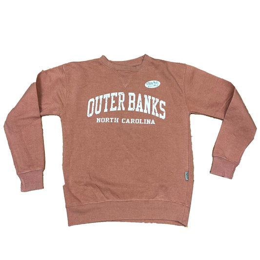 Outer Banks Burn Wash Crew Neck Sweatshirt