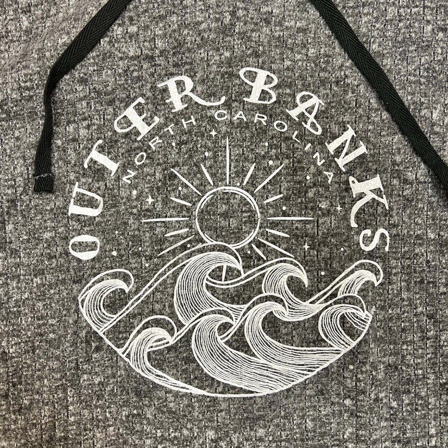 Outer Banks Waves Ribbed Hoodie