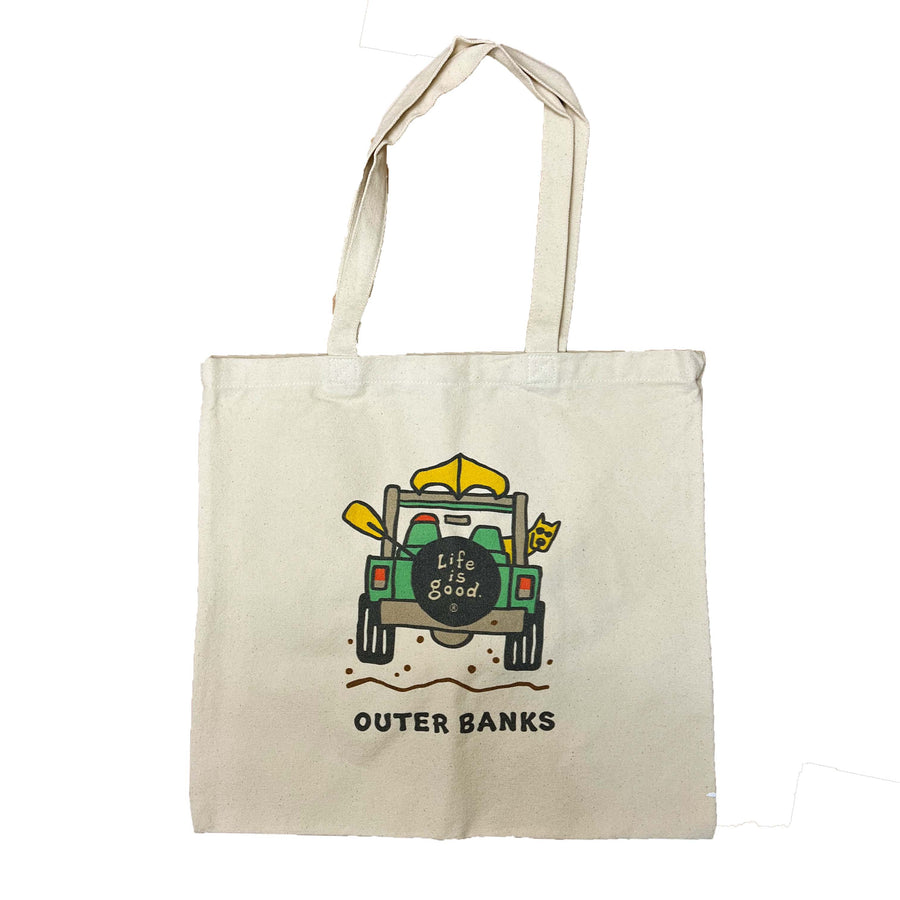 Life Is Good - Outer Banks Canvas Tote - Jeep