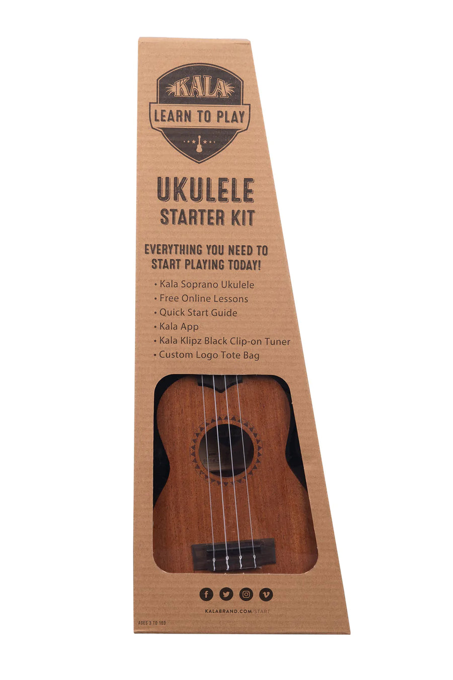 Kala Learn To Play Ukulele Soprano Starter Kit - Kitty Hawk Kites Online Store