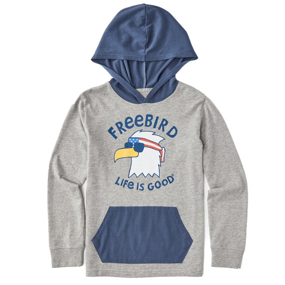 Life Is Good Kids Hooded Crusher Tee - Freebird - Kitty Hawk Kites Online Store
