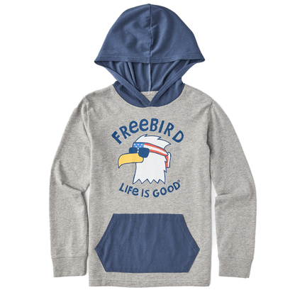 Life Is Good Kids Hooded Crusher Tee - Freebird - Kitty Hawk Kites Online Store